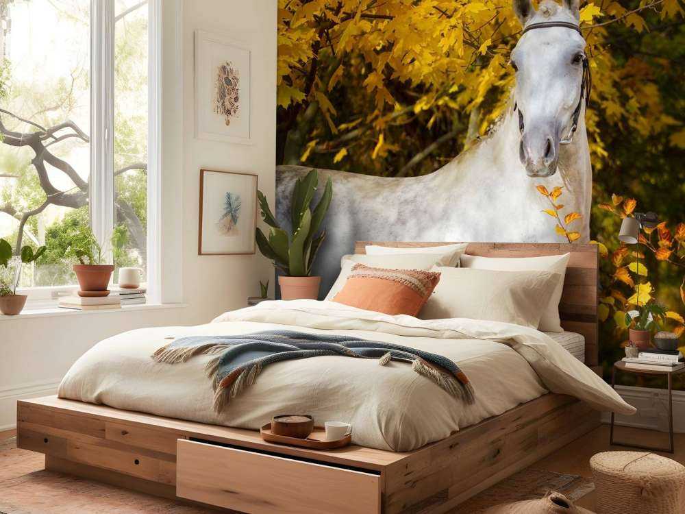 Wit Paard in de Herfst