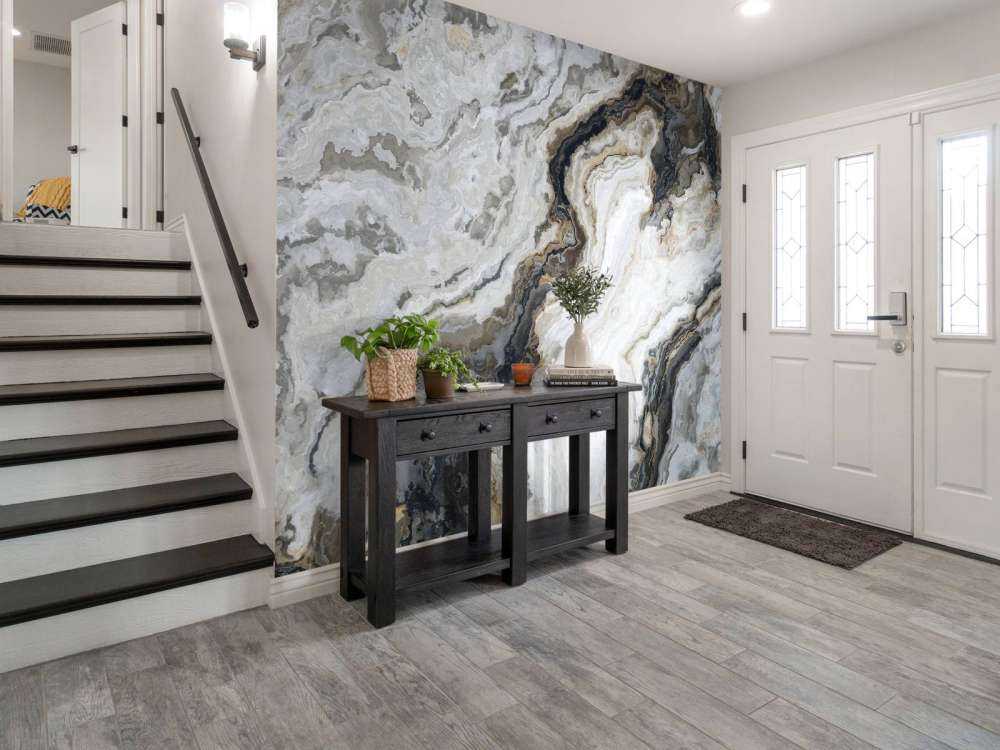 Marmer met krullend patroon