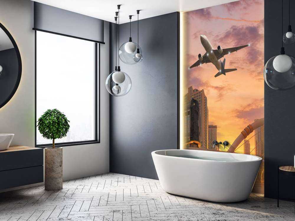 Vliegtuig boven Bangkok