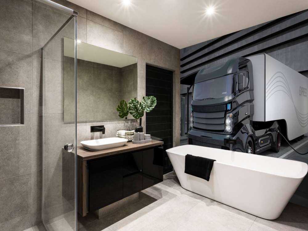 Futuristische vrachtwagen