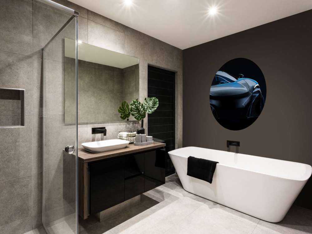 Blauwe sportwagen design