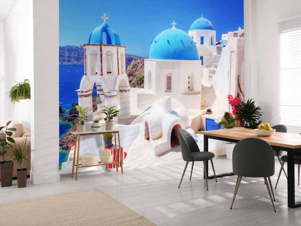 Klein kerkje op Santorini