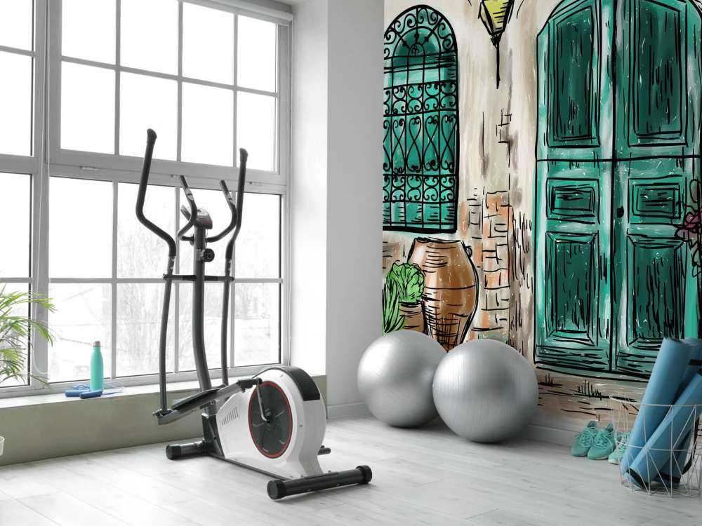 Tekening van een Mediterraans huis