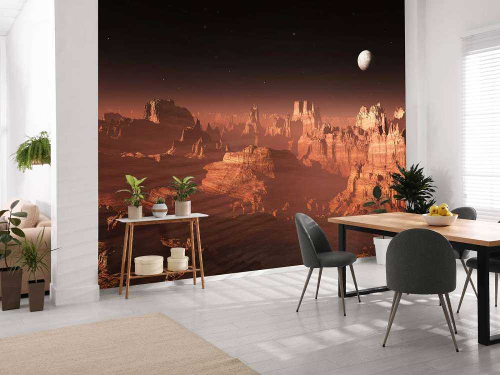 Zonsondergang op Mars