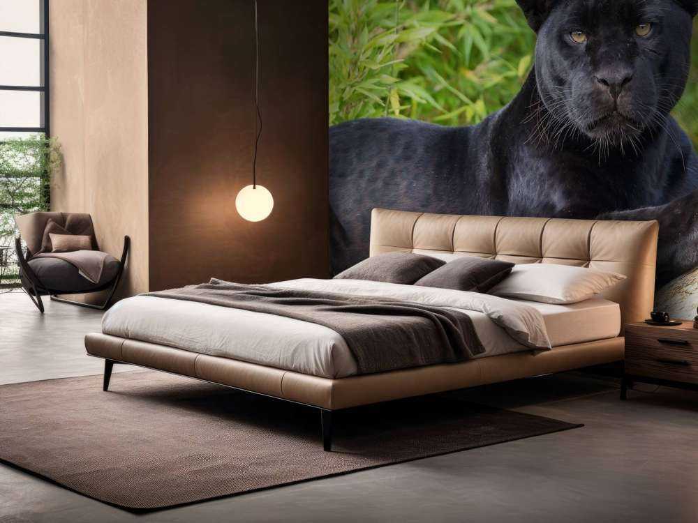 Zwarte panter op een boom