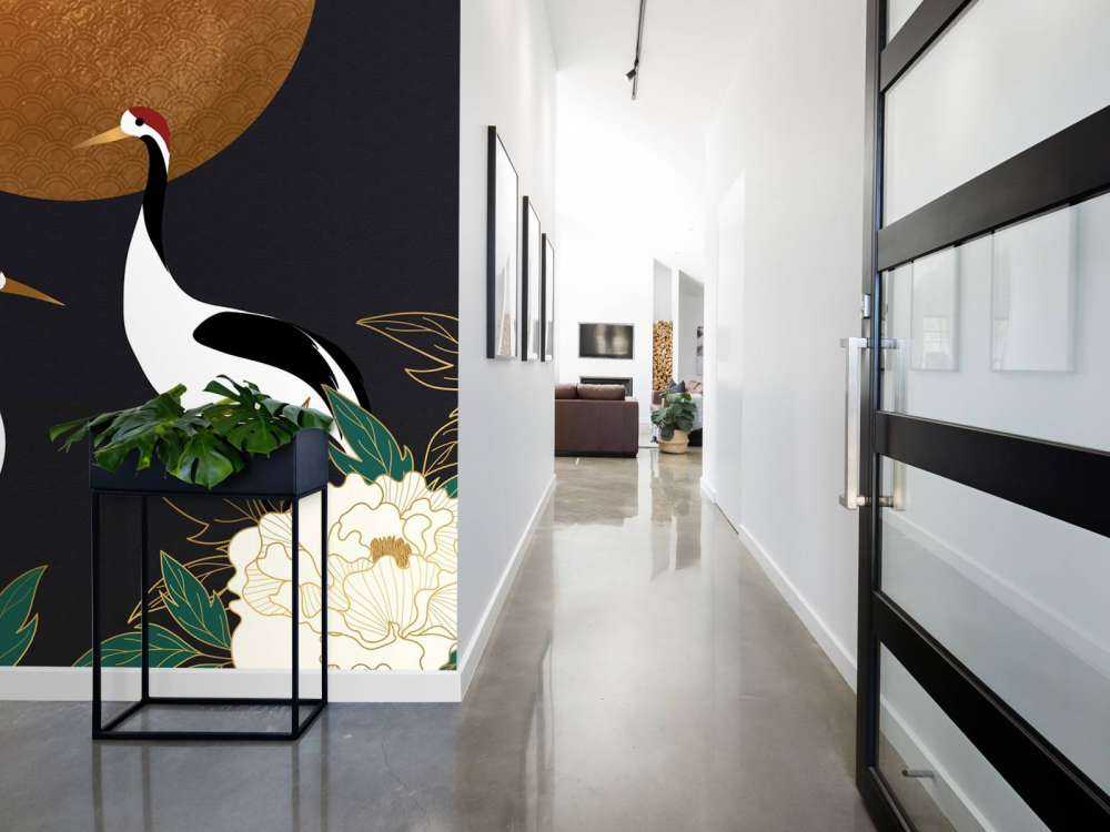 Kraanvogels tijdens de nacht