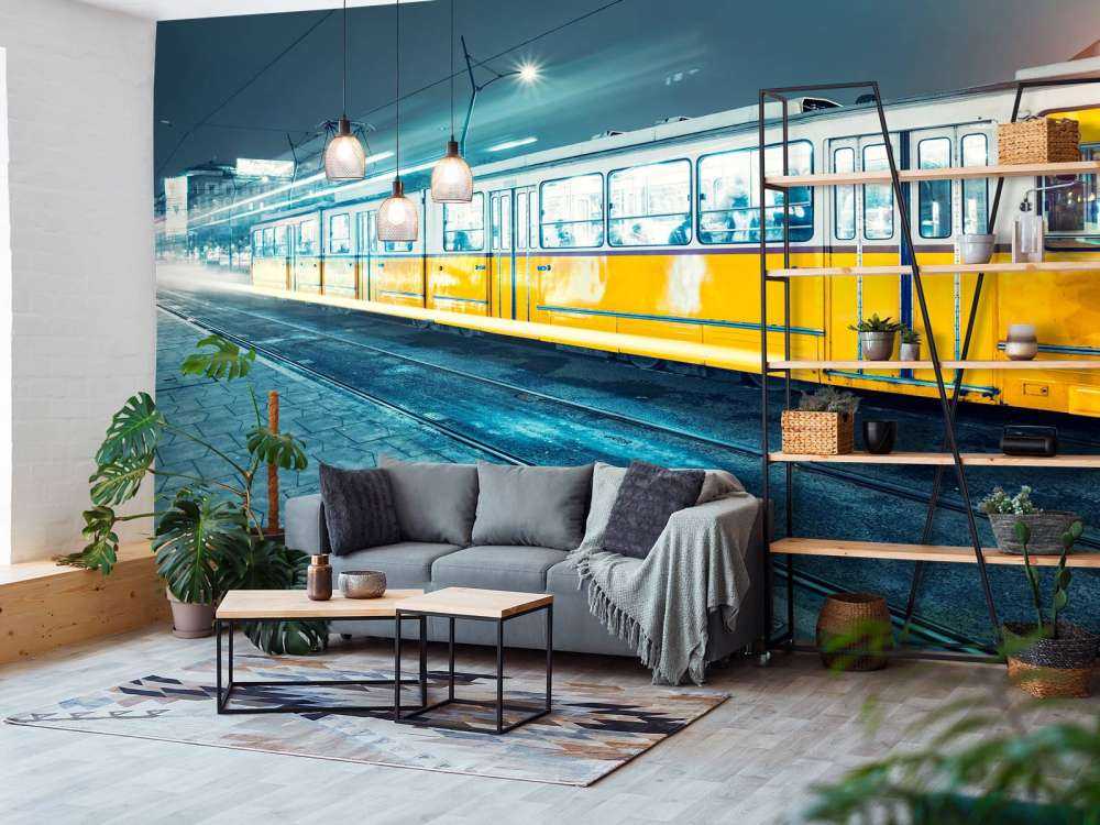 Gele tram in Boedapest