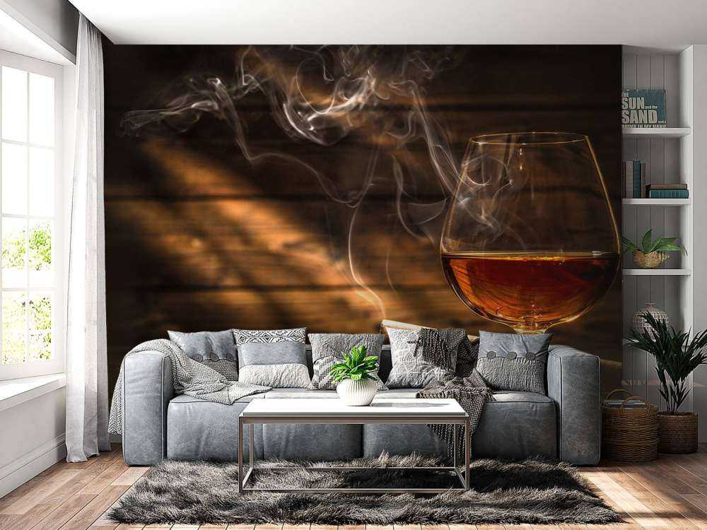 Glas cognac met sigaren
