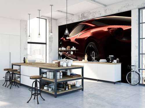 Rode sportauto