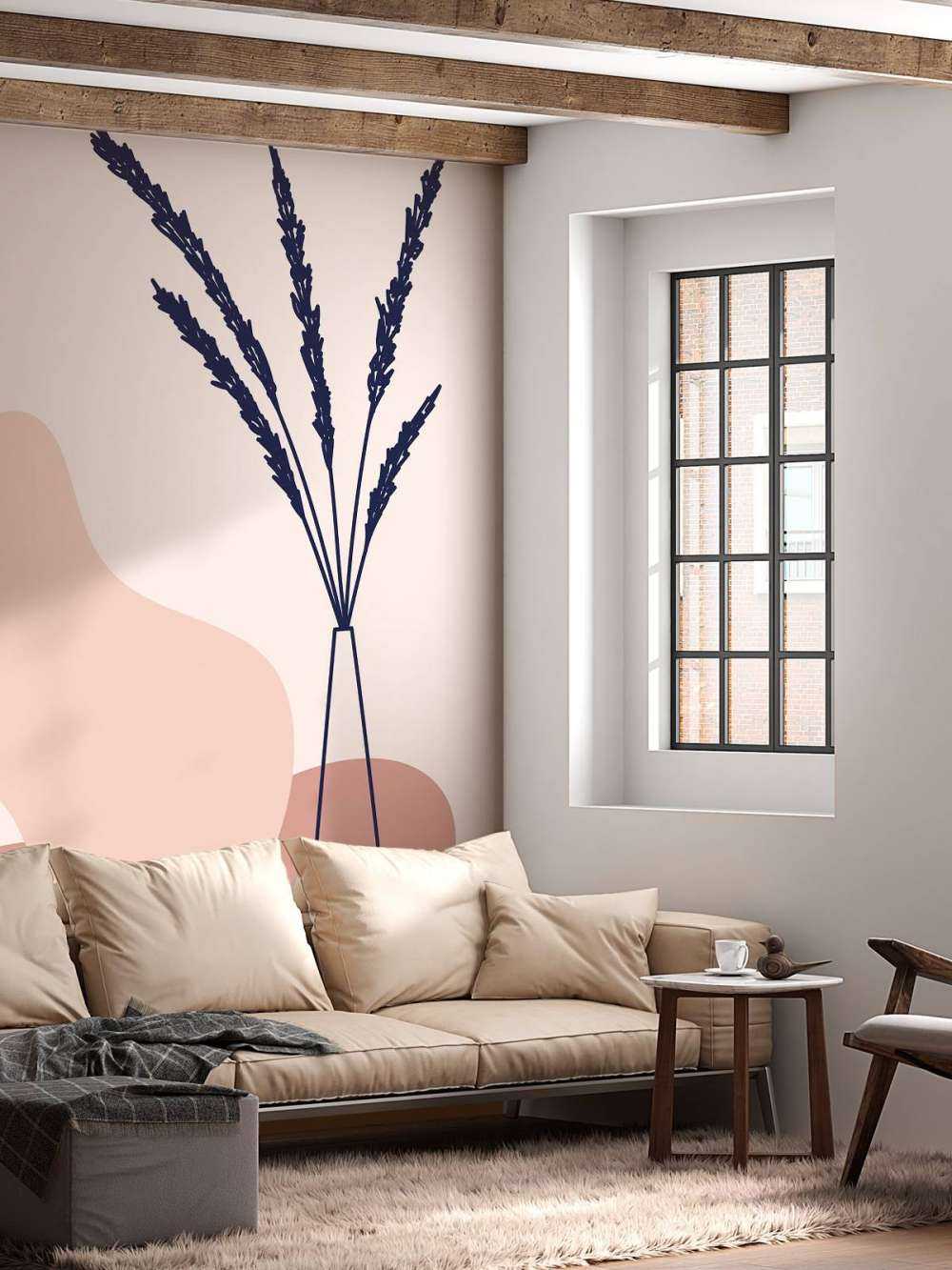 Plant met vaas en vormen