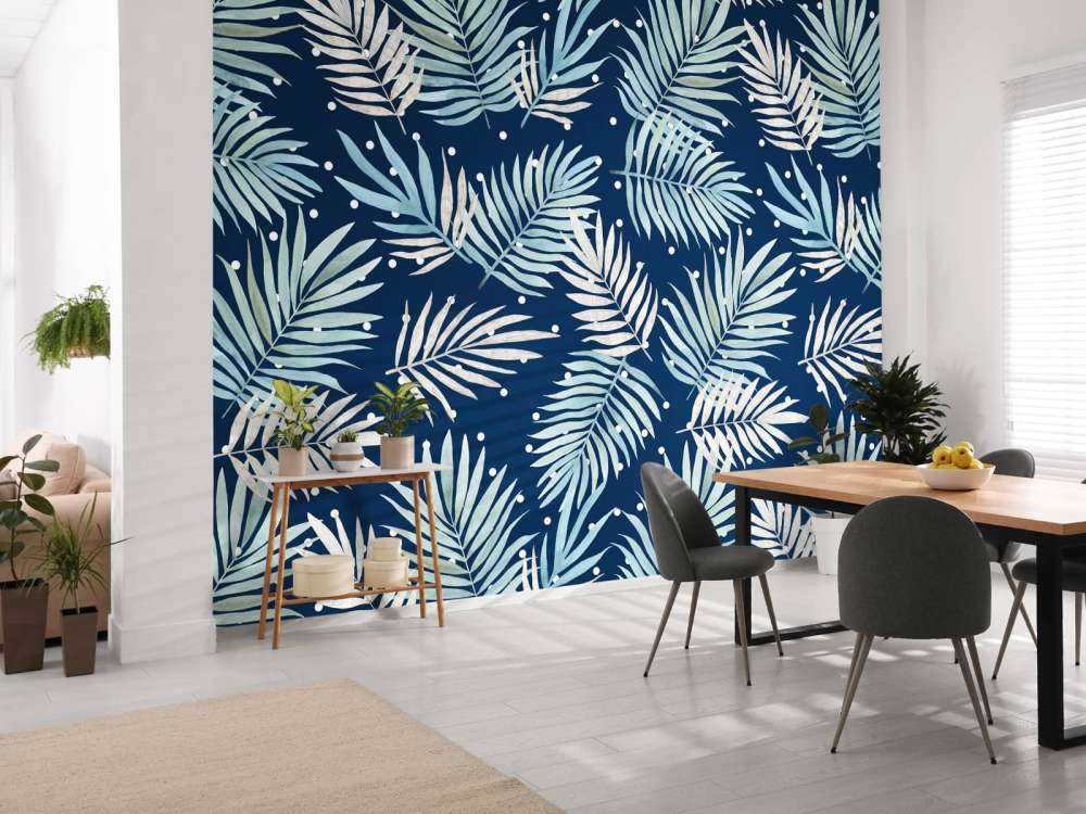 Patroon met tropische bladeren