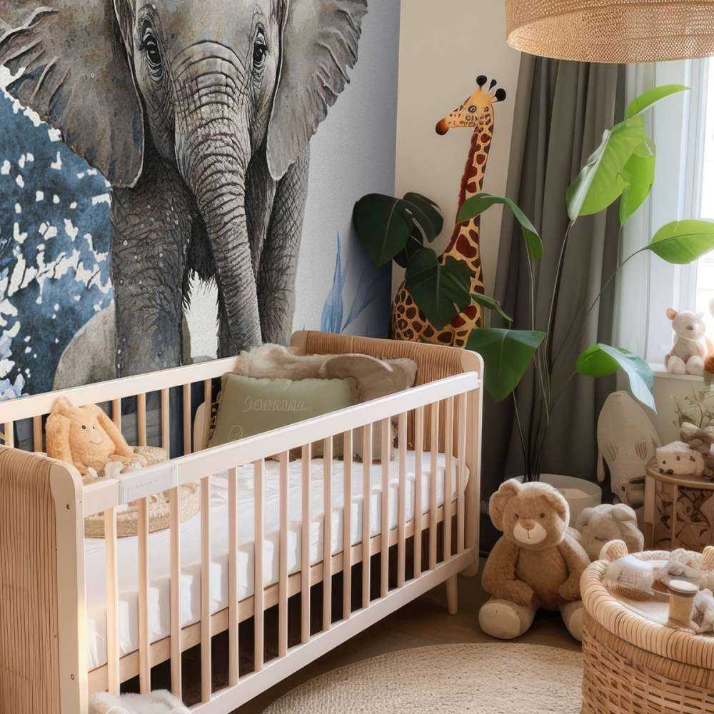 Olifantje in de jungle blauw