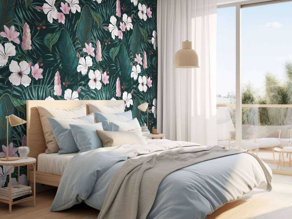 Tropische bloemen patroon