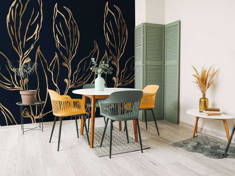 Abstracte bloemen en bladeren