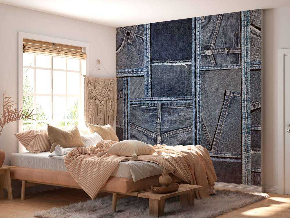Blue denim texture