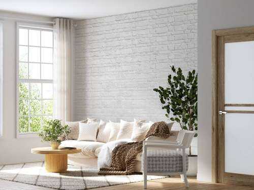 Witte stenen met oud beton