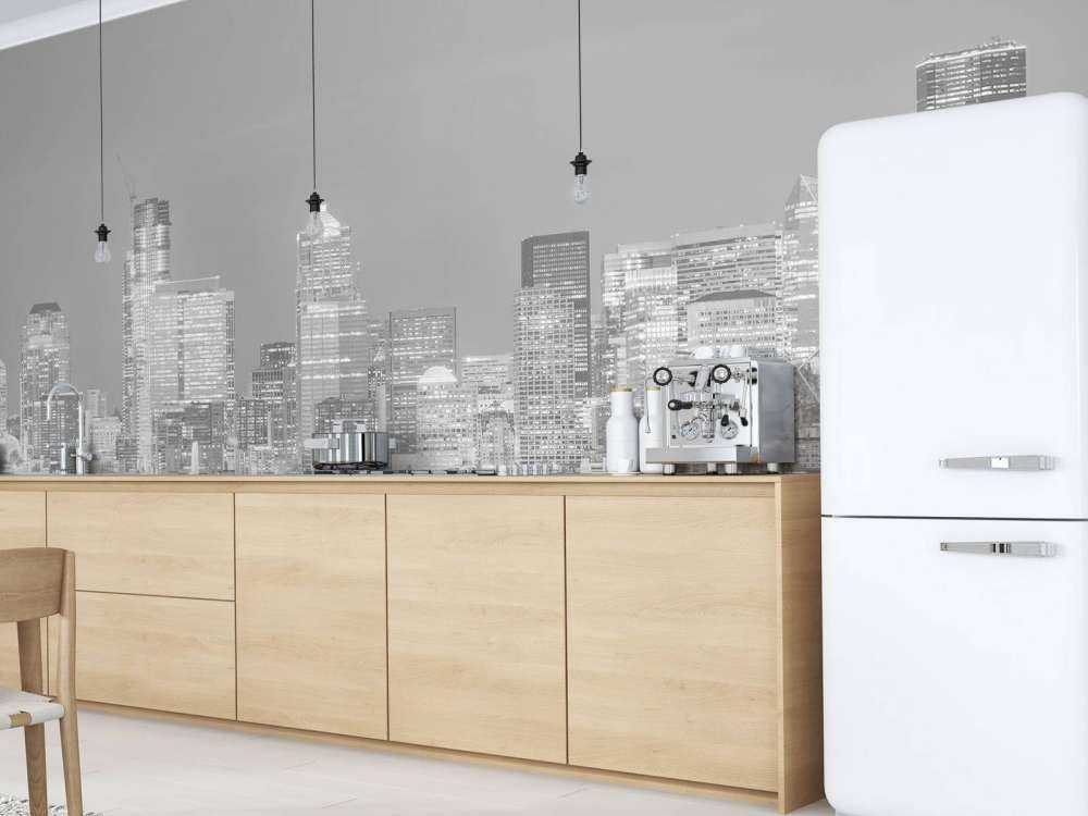 Skyline Seatlle in zwart - wit