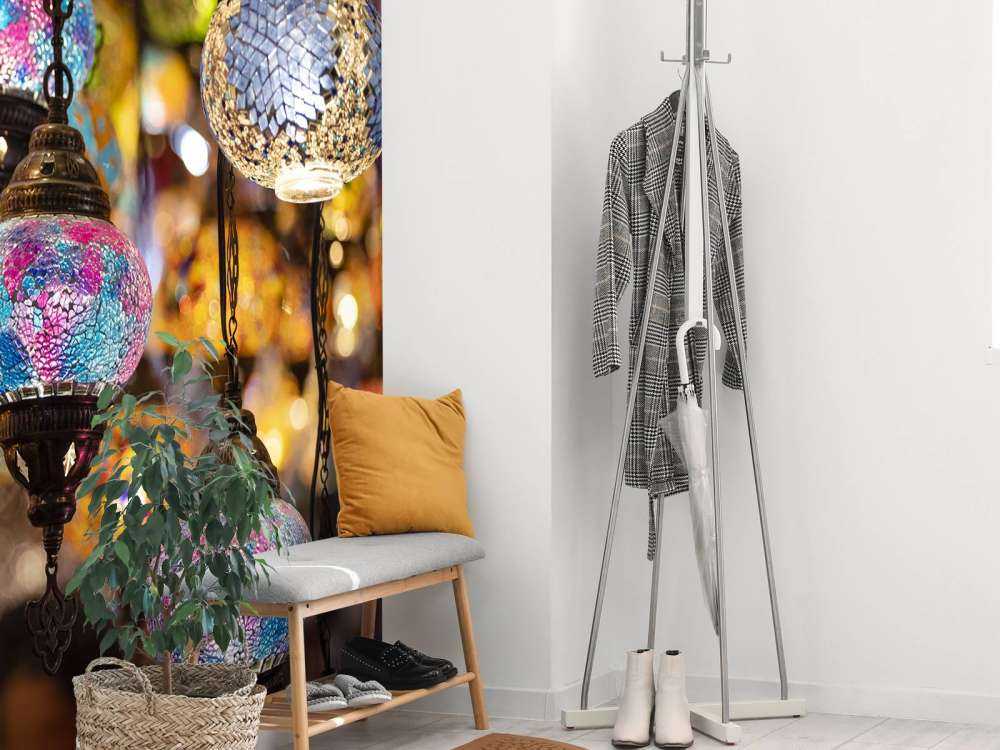 Kleur volle glazen lampen