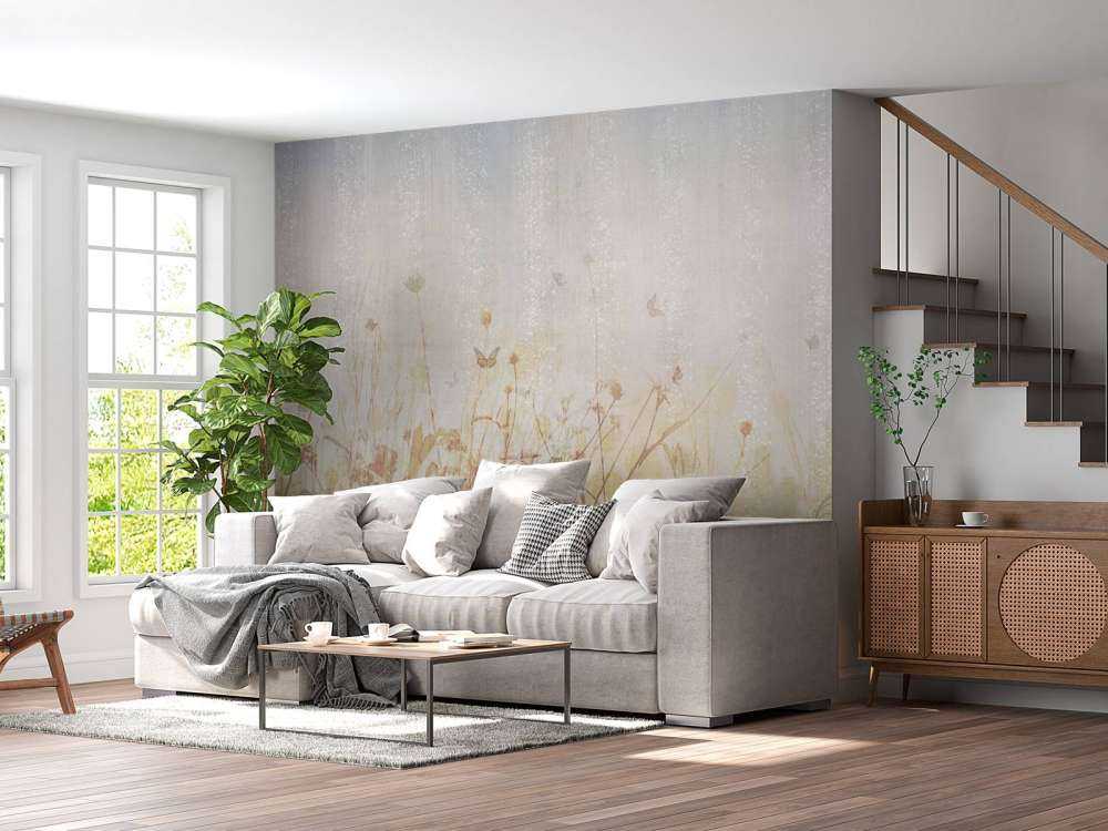 Zomerse weide met vlinders