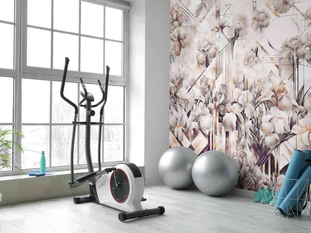 Huge Watercolor Irises Sepia