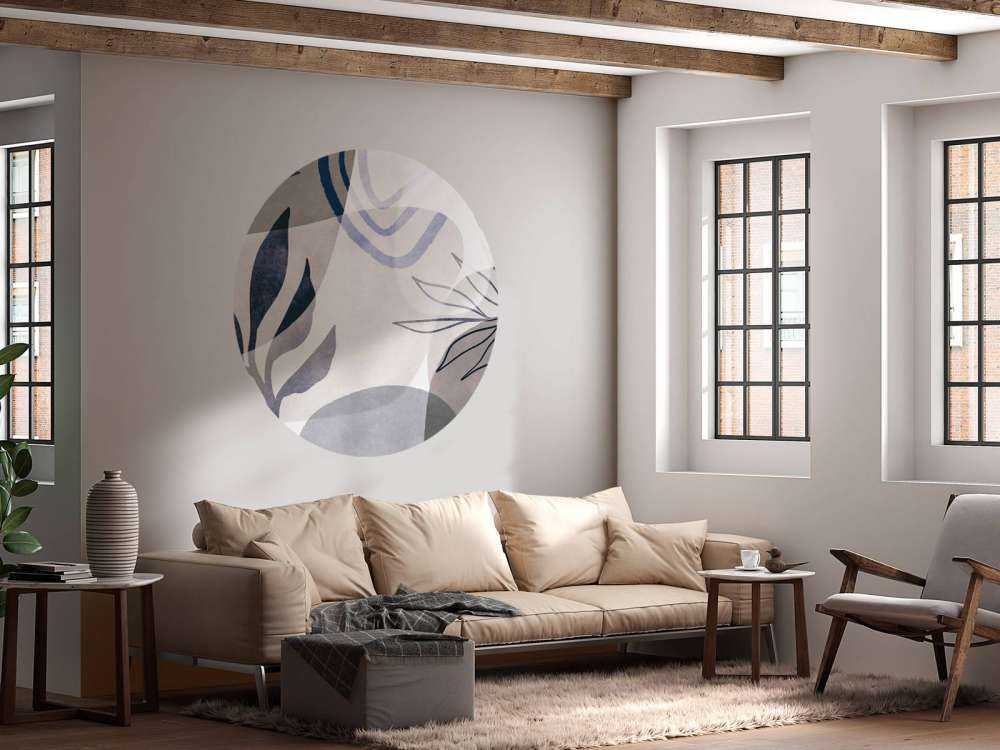 Abstract Botanic Shades Blue Beige