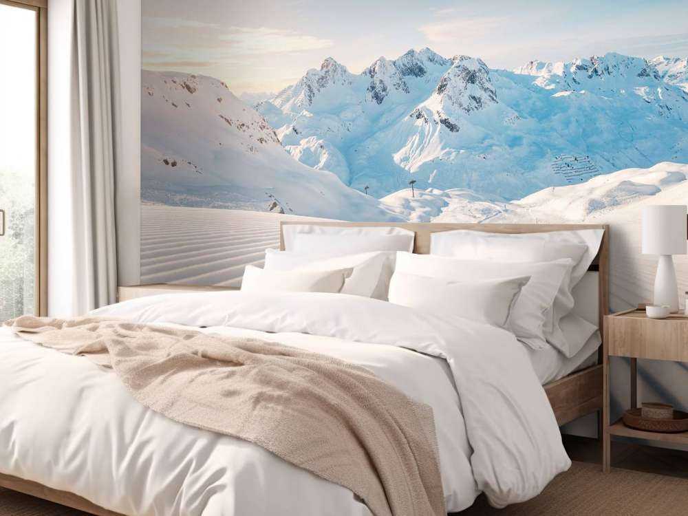 Ochtendgloren op verse pistes