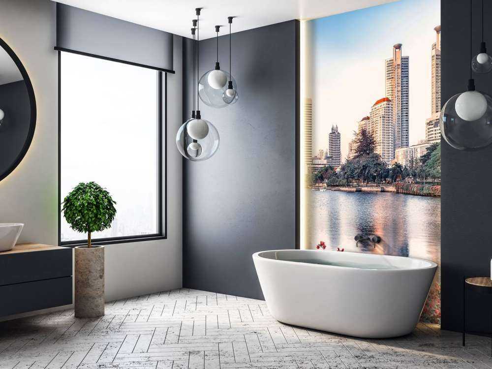 Bloemen aan de stadswaterkant