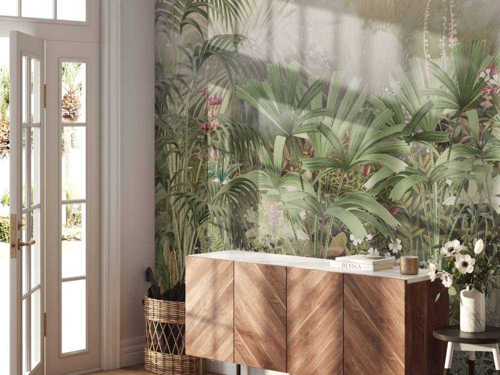 Morning in the Tropical Garden Green