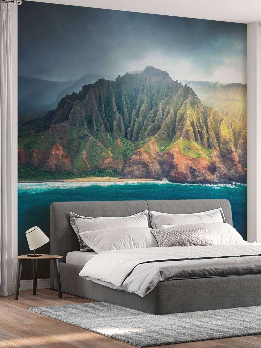 Zonlicht op tropische kliffen