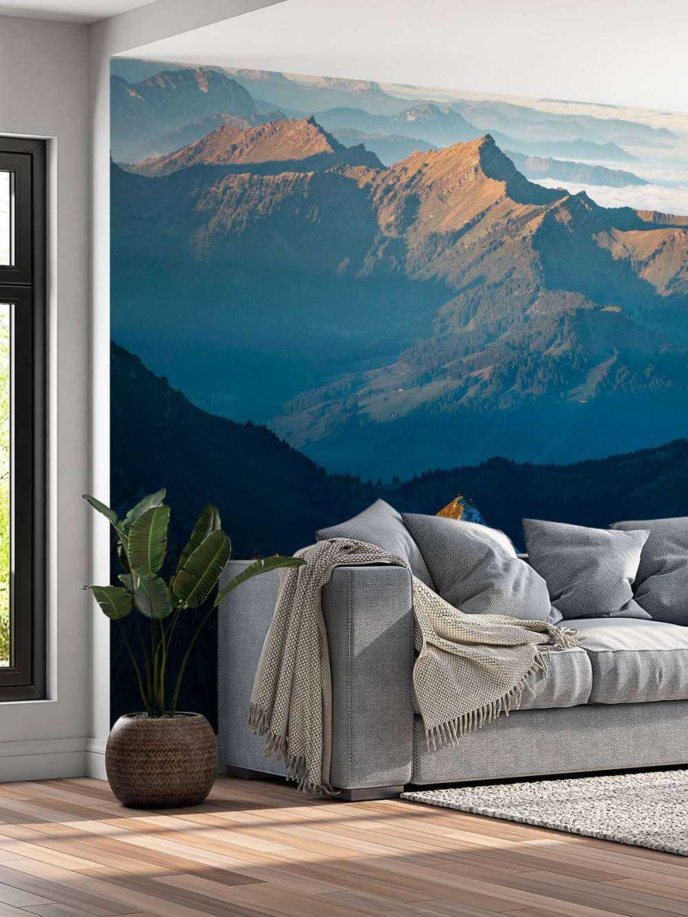 Ochtendlicht op rotsberg