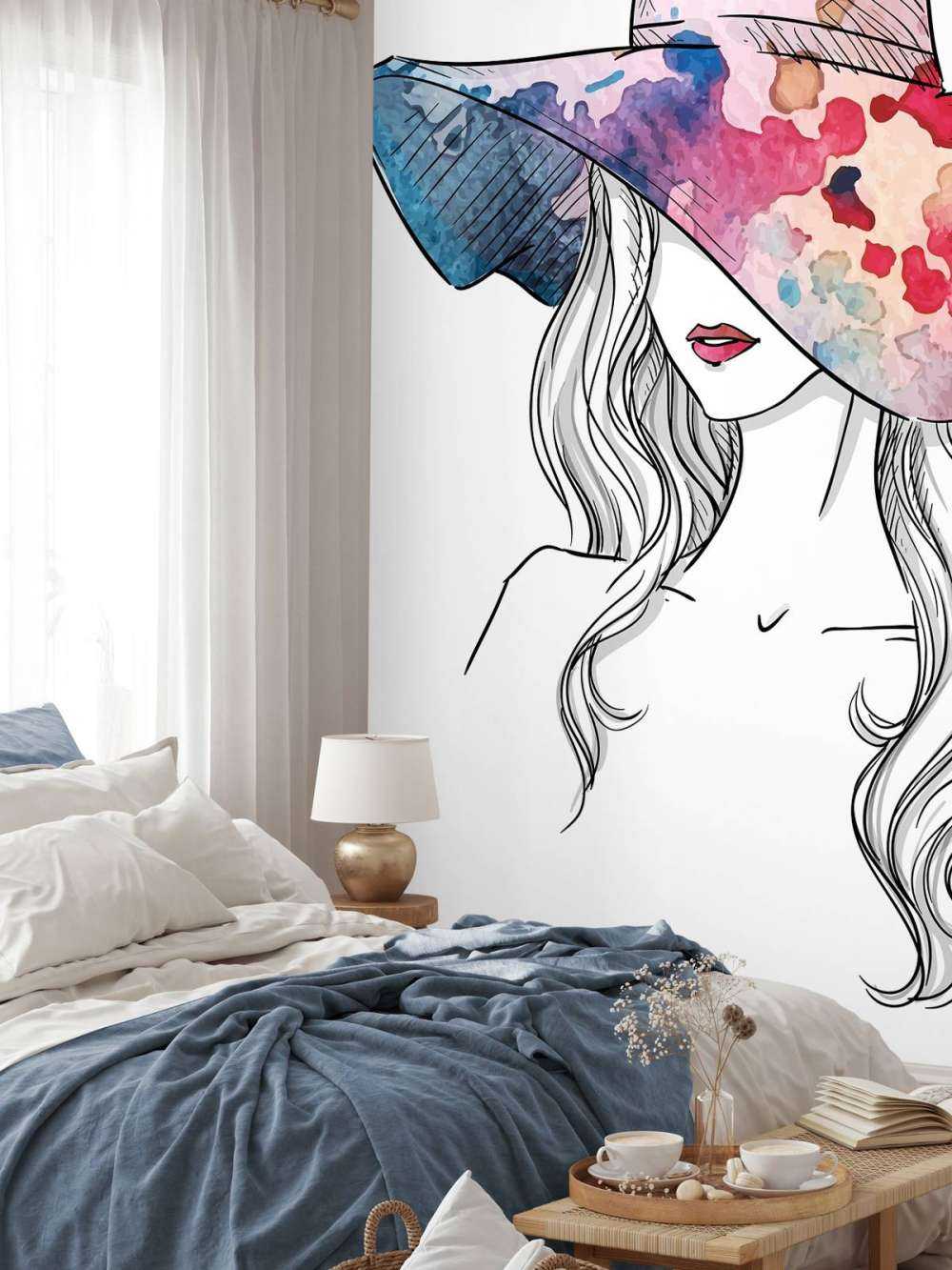 Schets van een vrouw met een hoed