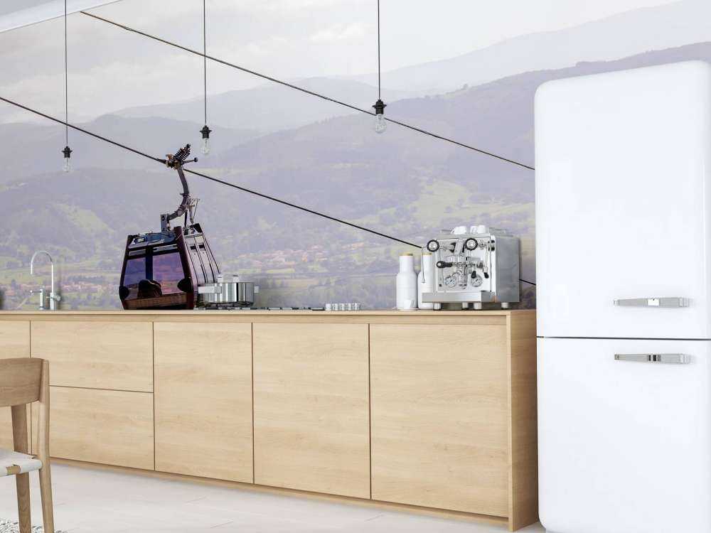 Kabelbaan in een berglandschap