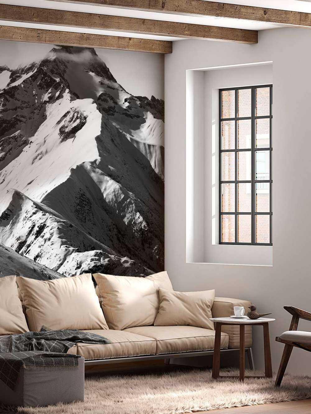 Berg in zwart-wit