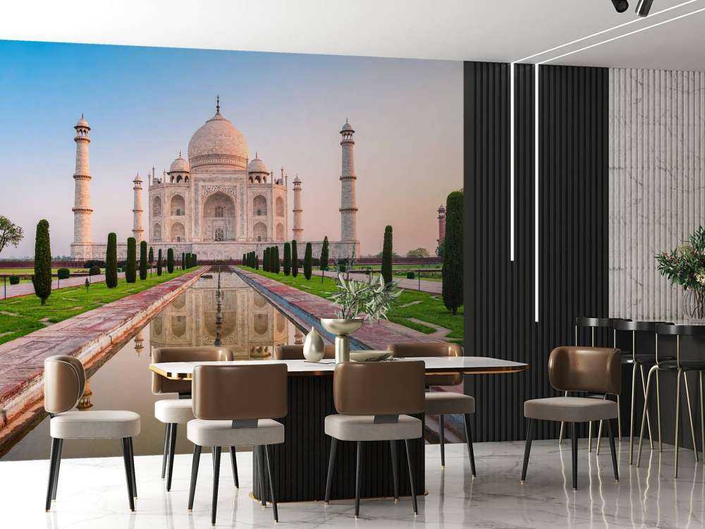 De Taj Mahal vanuit de tuin