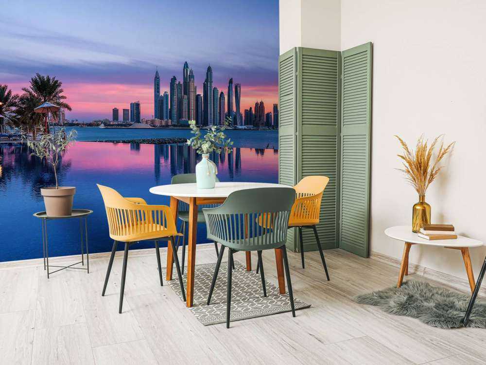 Dubai Marina bij zonsondergang