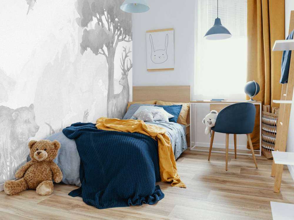 Bosdieren in zwart-wit