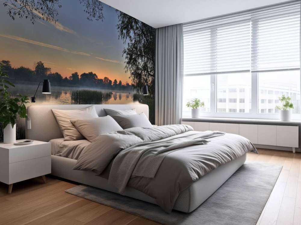 Natuurgebied in de vroege ochtend