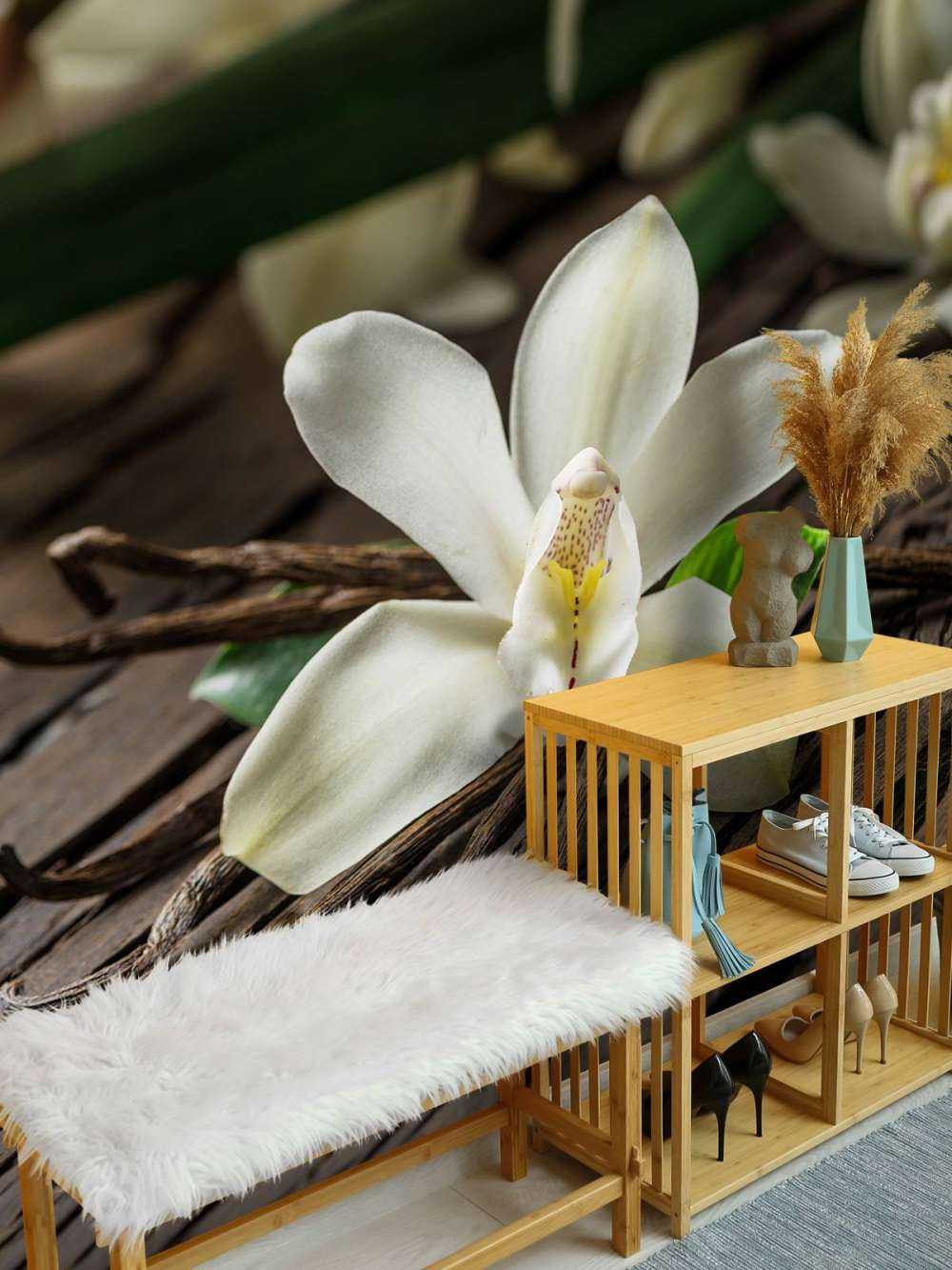 Bloem en vanille stokjes