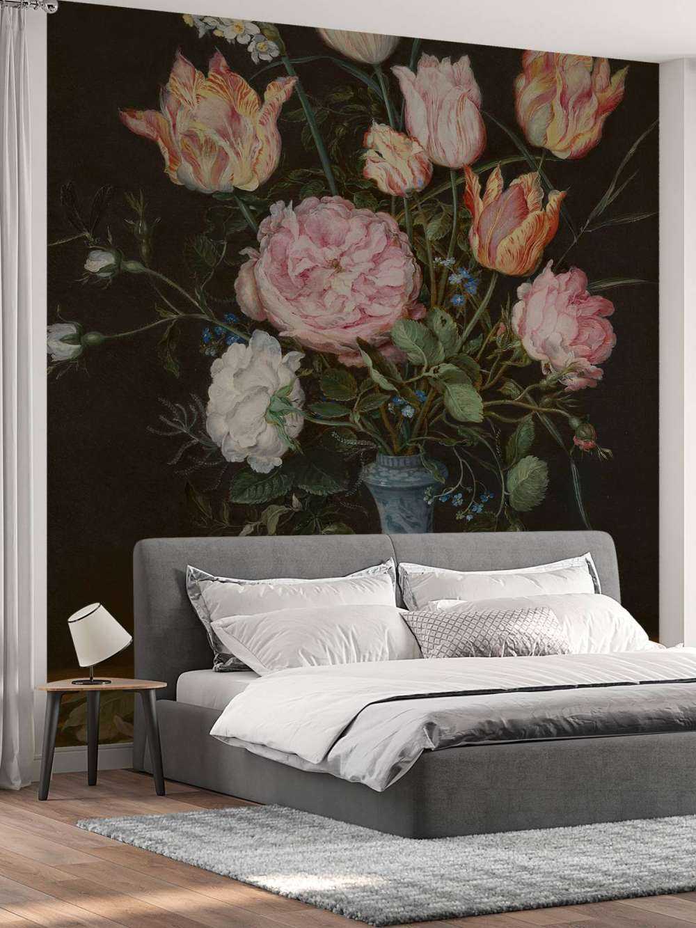 Wan-Li-vaas met bloemen
