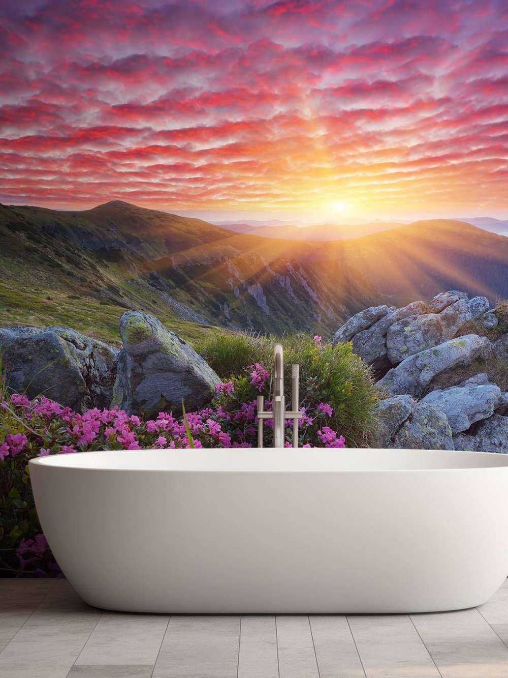 Paarse zonsondergang