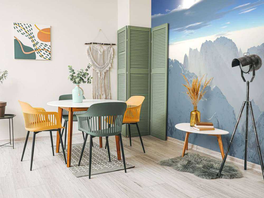 Besneeuwde bergtoppen panorama