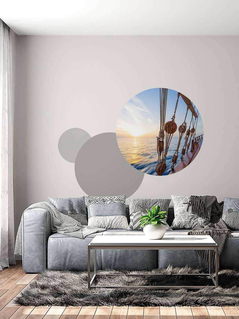 Zonsondergang zeilboot