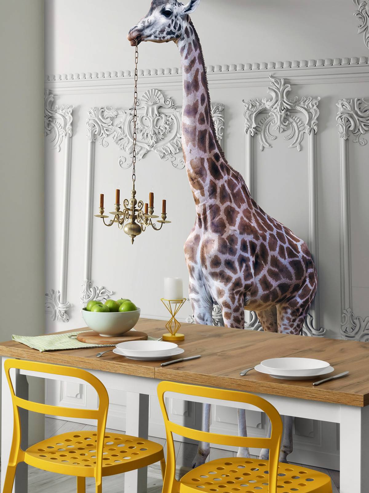 Giraffe met kandelaar
