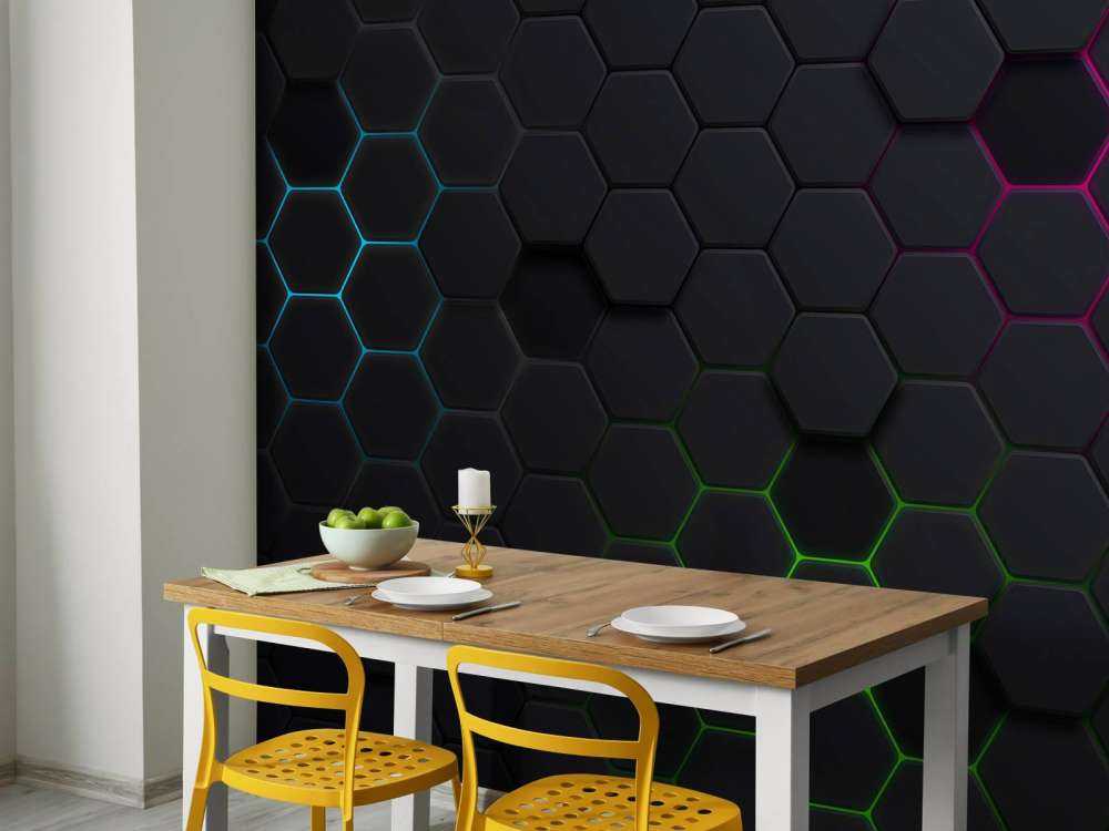 Lichtgevende hexagons