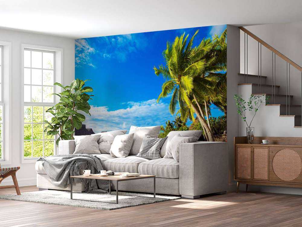 Palmbomen op Bora Bora