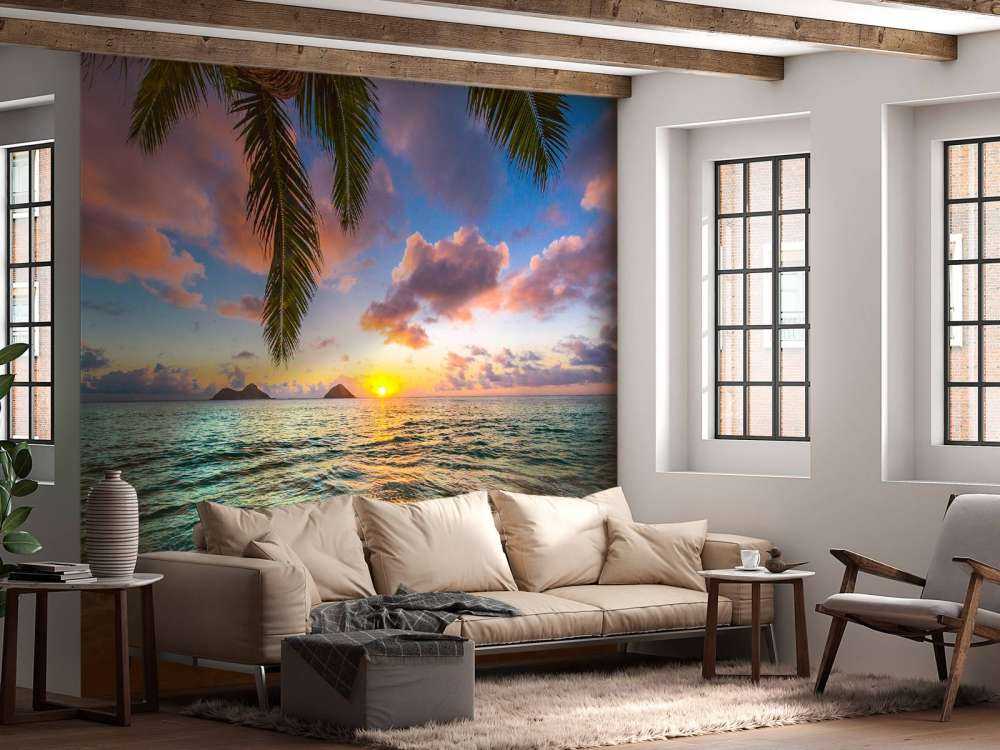 Zonsondergang bij Lanikai beach