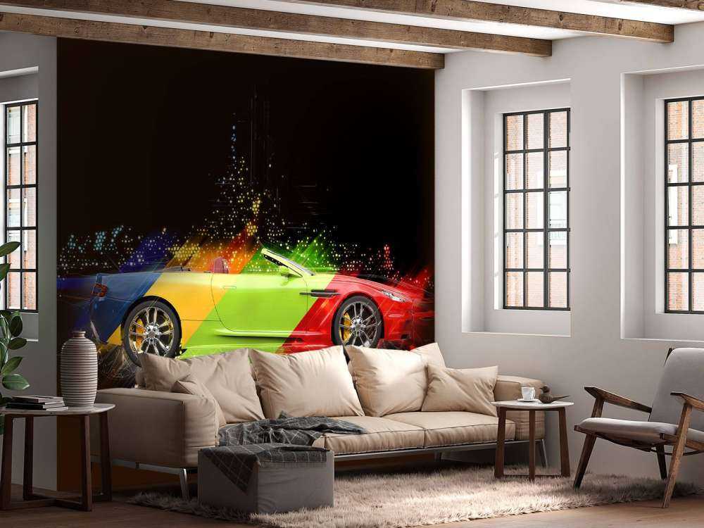 Kleurrijke auto design