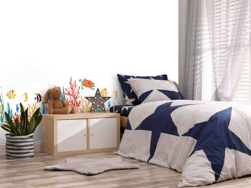 Zeeleven tekening met een witte achtergrond