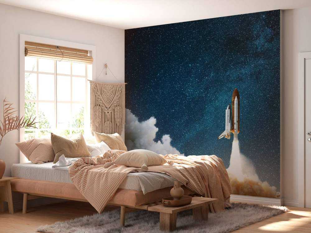 Space Shuttle lancering met sterren