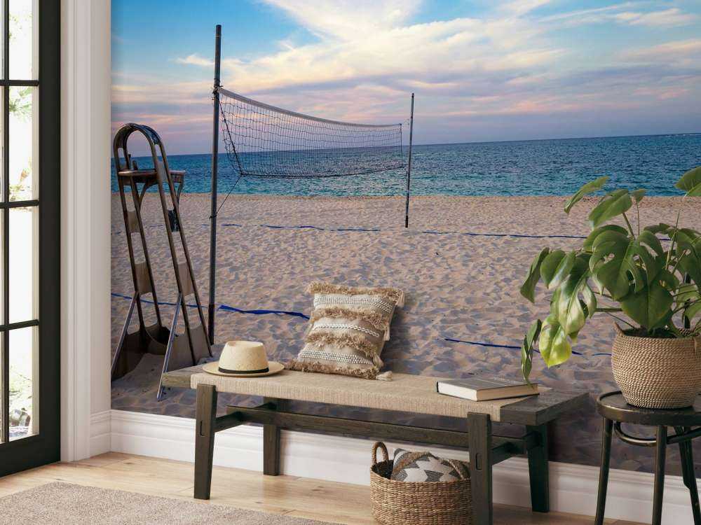 Volleybalveld op het strand